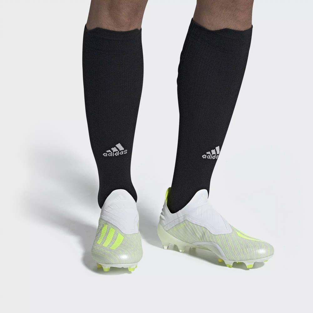 Adidas X 18+ Firm Ground Tacos de Futbol Blancos Para Hombre (MX-35841)